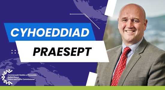 Comisiynydd yr Heddlu a Throseddu’n Cyhoeddi Lefel Praesept Heddlu ar gyfer 2026-27