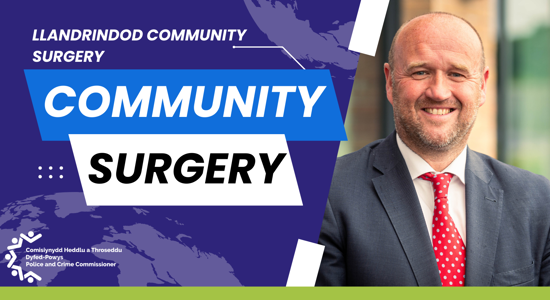  Join Police and Crime Commissioner  Dafydd Llywelyn in Llandrindod Wells