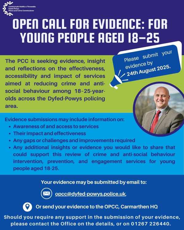 Open Call for Evidence: for young people aged 18–25 poster